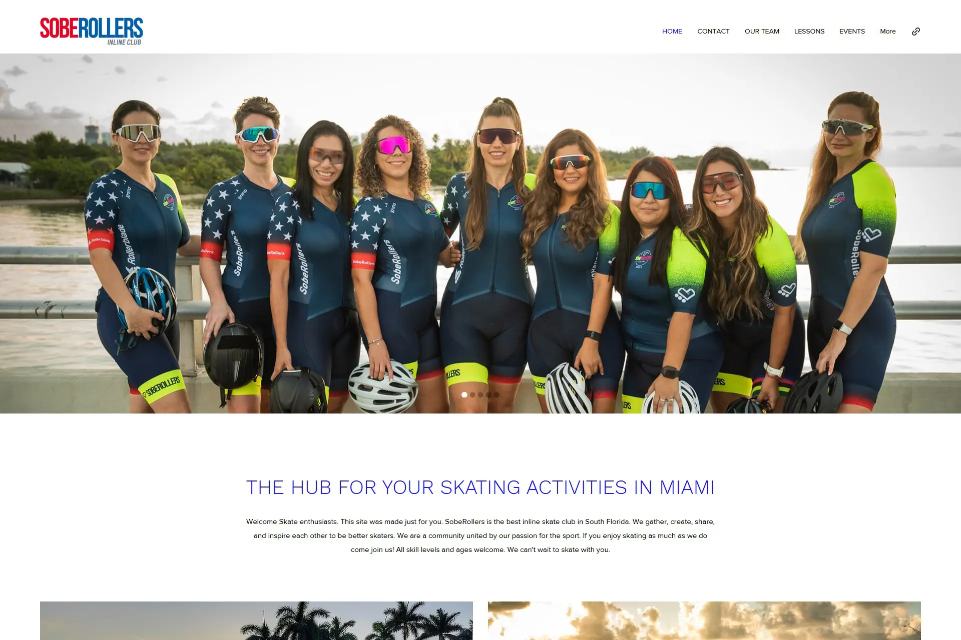 Portada web de Soberollers club de patinaje en linea de Miami
